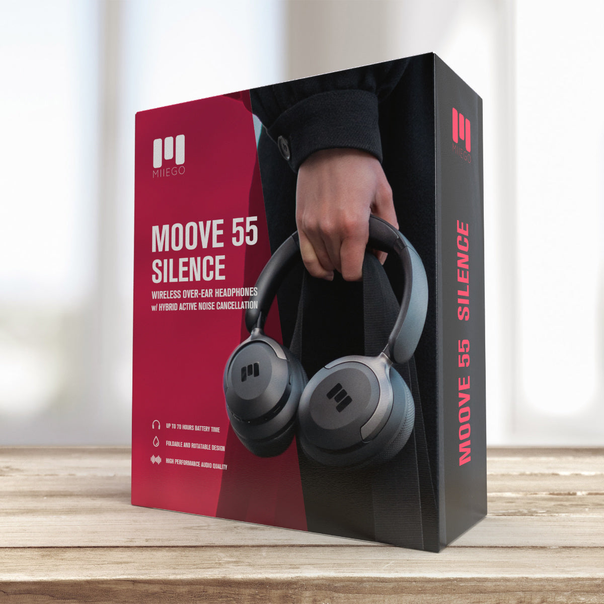 MOOVE 55 SILENCE - HYBRID ANC - Svart