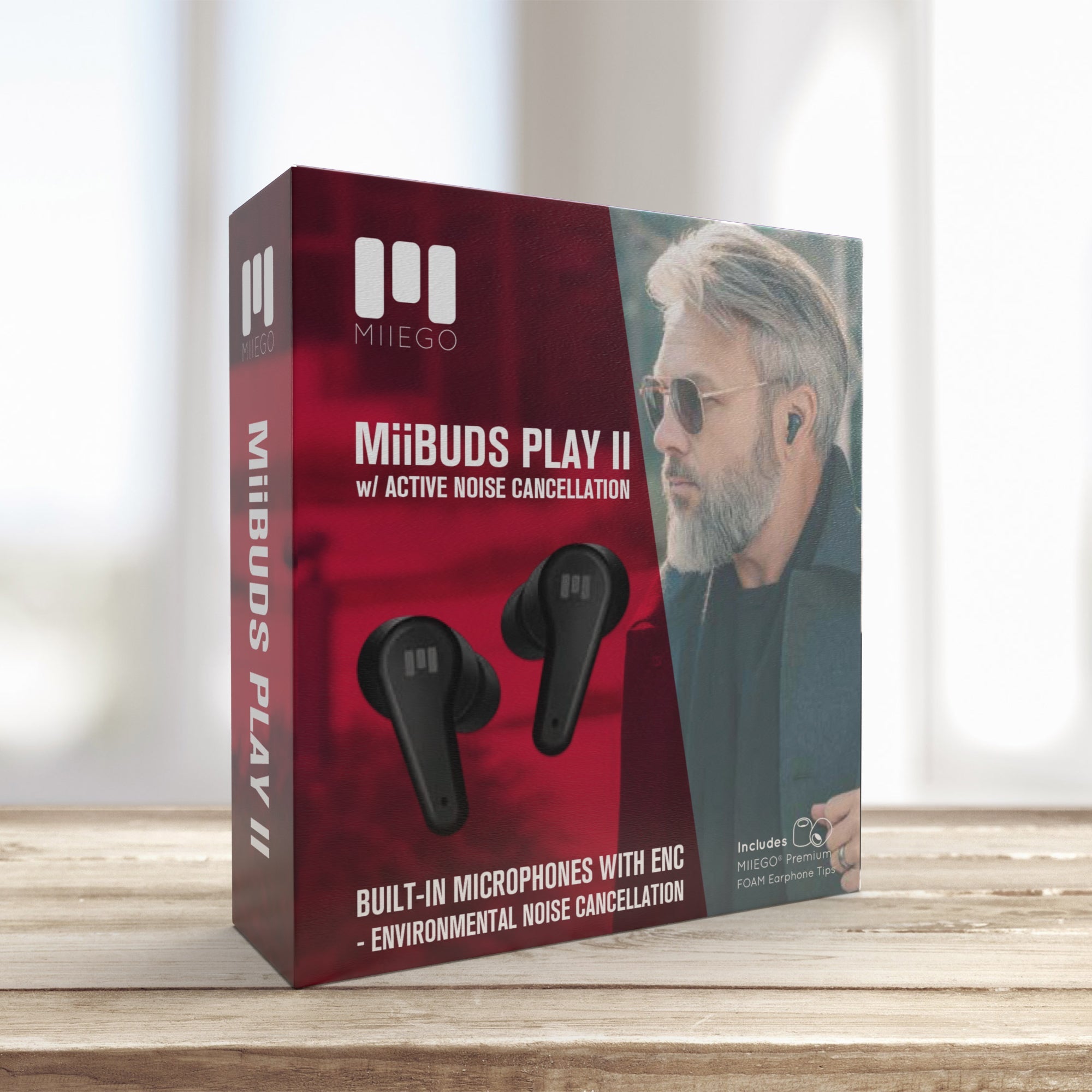 MiiBUDS PLAY II + trådlös laddare